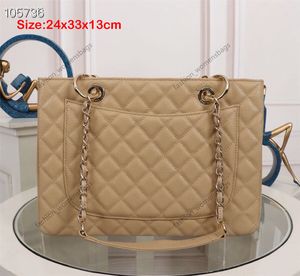 5A Designer Sac à main Chaîne Femme Sac Top Qualité Caviar Véritable Cuir Sac à bandoulière en peau de mouton Sacs à main de luxe Classique Flap Chaîne Shopping Ordinateur Bandoulière Sacs à main