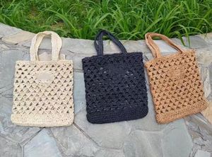 5A Designer Hollow Out Tricoting Plain Sacs Sacs de paille Paille Summer Beach Shopping Outdoor Casual Bags11