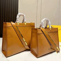 5A Дизайнерская большая сумка для покупок Tote Shopper Bag Верхняя ручка через плечо модная женская пляжная сумка для ноутбука Roma Letter из натуральной кожи Luxury