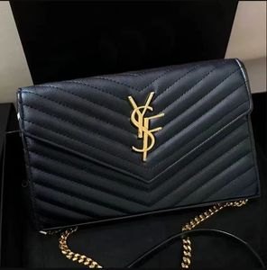 5A Ontwerpers Crossbody Tas Dames Luxe Handtassen Portemonnee Hoge kwaliteit Zwart Mode Echt Leer Koppeling Ketting Lamsvacht Schouder Cross Body Tassen #888