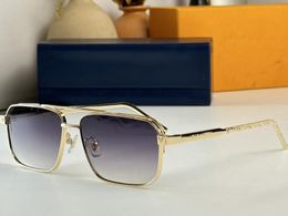 5A Señas de anteojos L Z1976U Rise Metal cuadrado Gafas de sol con descuento Diseñador Eyewear para hombres Mujeres 100% UVA/UVB con gafas Bag Box Fendave Z1955W