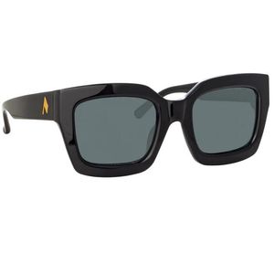 Gafas 5A LindaFarow Attico Selma D-Frame Gafas Gafas de sol de diseño con descuento para mujeres Acetato 100% UVA / UVB Gafas con caja de bolsa para el polvo Fendave