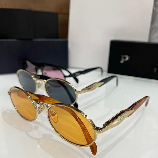 5A Eyewear gafas de sol de marca SPR65Z Symbole Gafas de sol de diseño de lujo para hombre Mujer gafas triangulares clásicas con gafas Estuche de tela Gafas ornamentales