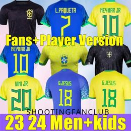 5A+ Ronaldo Brazilië VINI JR. Voetbalshirt Brazilië CASEMIRO 23/24 Bellingham G.JESUS P.COUTINHO Thuis Uit Heren Kindertenue L.PAQUETA T.SILVA PELE MARCELO Voetbalshirt Uniform