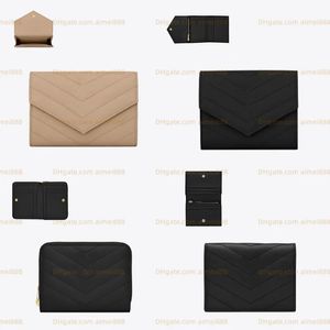 Porte-monnaie en cuir véritable de qualité supérieure Designers Porte-cartes Portefeuilles Hommes Femmes célèbres Femmes Luxurys Sac à main Coin Black Lambskin Hommes Portefeuilles Key Pocket Intérieur Slot