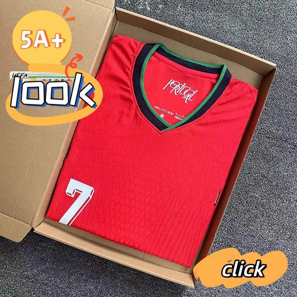 5A + envío gratis 24 25 PoRtuGal RONALDO B.FERNANDES camisetas de fútbol 2024 equipo nacional maillot du RUNO FERNANDES JOAO FELIX Bernardo Diogo J. JOAO CANCELO Hombres niños jugadores