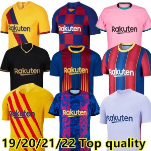 5A + FUTBOL 19 20 21 22 MAN Retro Barcelone PUYOL A.INIESTA XAVI MESSIs Soccer Jerseys Accueil PIQUE SUAREZ Vintage Classic Football T Shirt