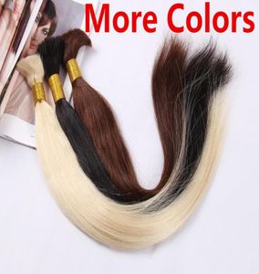 5A Grade 100g Silky Straitement noir brun blond mélange piano ombre couleur cheveux en vrac traite 100 extensions de cheveux humains4736083