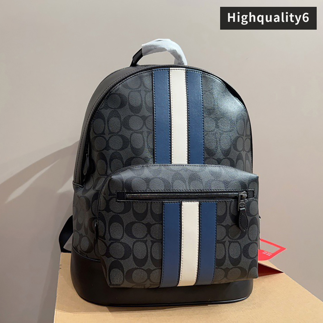 5A High Quality Backpack Designer Large Capacity Backpack High Quality Leather Travel Bag Fashion Versatile Men's Backpack Handbag Free Shipping