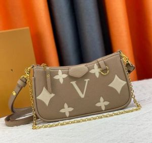 5A Schoudertassen van hoge kwaliteit Reliëf Gemakkelijk zakje op riem Handtas Dames Messenger Handtassen Keten Schouder Crossbody Tassen Portefeuilles Rimpelingen Tote Pochette Portemonnee