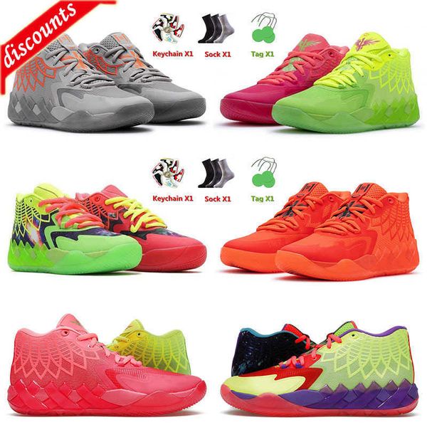 5A LaMelo 1 Ball 1s MB.01 Chaussures de basket-ball pour hommes Queen City Galaxy Tout Bleu Buzz Rock Ridge Rouge Beige Noir Blast pour Hommes Baskets Authentiques