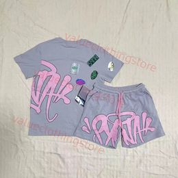 5A Conjunto de camisetas Syna World para hombre, camisetas cortas estampadas, camiseta gráfica Synaworld, camiseta y pantalones cortos, camisetas Hip Hop Y2k r3