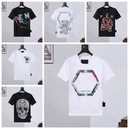 5A Heren t-shirt 2024 PP Skull Diamond t-shirts Duitsland merk Luxe ontwerpers brief 3D Dollar beer afdrukken polo's Heren T-shirts Dames Schedels Tee shorts hoodie tops 02