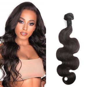 Mèches mongoles naturelles Body Wave, tissage de cheveux, trame, couleur naturelle, extensions bellahair, 1028, 2 pièces