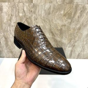 5A Originele DOOS Mannen Designer Jurk Schoenen lace up oxfords Handgemaakte Brogue Stijl Paty Lederen Trouwschoenen Luxe Mannen Flats Lederen Oxford Formele Schoenen mannen