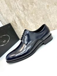 5A Originele DOOS Bruiloft Business Designer Jurk Nachtclubs Oxfords Ademend Werken Lace Up Schoenen Mode Heren Lederen Schoenen