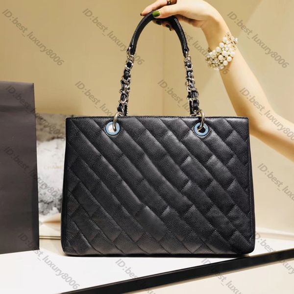 10A sac fourre-tout designer surdimensionné sac à main à bandoulière 50995 conceptions sacs à main à double rabat sacs à bandoulière en cuir de vachette caviar pochette en argent portefeuille femme noire