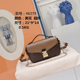 5A Pochettes Metis East West Message Bag Monogrammen Canvas Bruin Dames S-lock Flap Schoudertassen Designer micro Metis Portemonnee Voor Dames Ketentas M46279 M46595