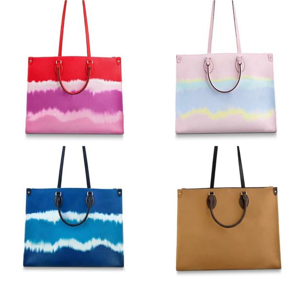 5A Bolsos de calidad Monederos PM Hombro Bolsas de compras ONTHEGO Embrague de regalo para mujer Diseñador de lujo Bolso cruzado de cuero con estampado de leopardo M45321 graffiti Bolso de mano