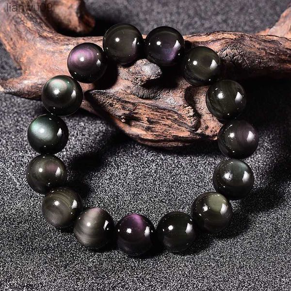 5A Rainbow Double Eye Energy Obsidienne Bracelets pour Hommes Femmes Guérison Prière Équilibre Poignet Bracelet Mode Nature Pierre Bijoux L230704