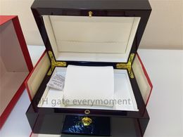 5A Boîtes à montres rouges Boîte-cadeau de mode en bois originale adaptée aux montres de luxe surdimensionnées 15720 15400 15500 26400 Boîte Carte Brochure Sac à main 1,2 kg