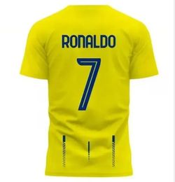 5A+ voetbalshirts Ronaldo Team topkwaliteit 2023 2024 Geel Home Away CR777 Gonzalo Mane Martinez Talisca Dames FANS Spelerversie Heren Kindertenue Voetbal Shiirt Al-na