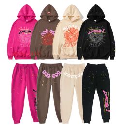 5A Hoodie Mens Spider Hoodie voor mannen Sweatshirts Hooded Young Thug Angel Women Polo 555555 Purple Spider Web Hoodies Tracksuit Puff Puff Pullover Pant