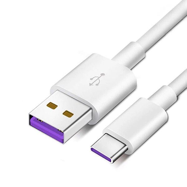 Câbles de téléphone portable 5A Super FastCharging USB Charge rapide rapide 1M 3FT Type- C Câble de chargeur de synchronisation de données pour Samsung S8 S20 Note 10 LG Huawei Mate 30 Pro