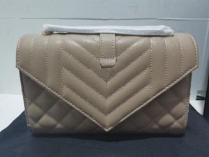 Realfine Bags 5A 600195 21 cm enveloppe petit mélange Matelasse Grain De Poudre en cuir gaufré sac à main pour femmes avec sac à poussière
