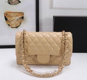 5A Top Qualité Sac Classic Flap Designer Sacs fourre-tout Caviar Grain Véritable Cuir Mode Cross Body Sac à main Femmes Portefeuille Golden Chain Épaule Sacs à bandoulière Sac à main