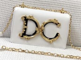 7A Top Slant Designer Damestas Luxe Mini Black Gold Chain Schoudertas Klassieke flip clutch portemonnee