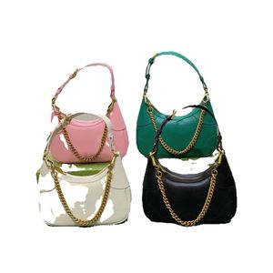 5A Tier Mirror Quality Small Marelle Sac Womens Real Cuir Handbag Designers Boîte Boîte d'épaule noir Wallrt sur Sier Chain