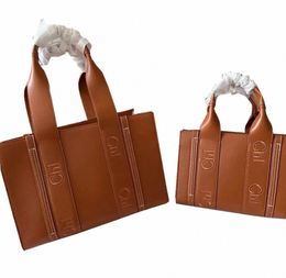 5a Tote Bolsos de hombro de cuero suave grandes para mujeres de alta calidad Men Bag Bag Bag Fi Lino Woody Bolsa Bolsa Grande Mediana Pequeña M6TP#