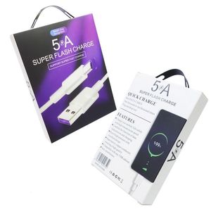 5A Type-C Snelle snelle oplaadkabels voor Huawei-kabel 66W Max Supercharge USB-C Data MTA 40 P40 Pro-eer met verpakkingsdoos