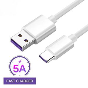 5A Type-C supersnelle oplaadkabel Vervanging Supercharge USB Type C-kabel voor Huawei Android iOS-telefoons