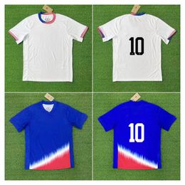 5A + USAS Soccer Jerseys 24 2025 Copa America Uswnt Women Kids Kits Usmnt 25 Home Football Shirts Mens Fans Player Version 2024 Pulisic Smith