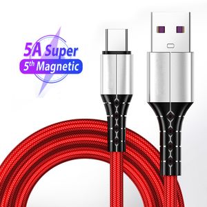 5A USB Cable de carga rápida Tipo C Cable de teléfono Micro Cargador rápido Cables de teléfono de cargador Quick