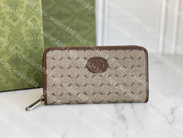 Portefeuille de styliste AAA, portefeuilles de luxe, pochette à Double fermeture éclair, pochettes à fermeture éclair en gaufrage, porte-monnaie en cuir, 673003