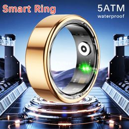 5ATM Waterdichte Smart Ring Voor Mannen Vrouwen Gezondheid Monitoring 100 sportmodi Fitness Tracking Waterdichte Sport Ring Smart 240327