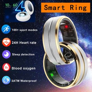 5atm waterdichte slimme ring mannen vrouwen gezondheid monitoring bloed zuurstof 100 sport modi fitness tracking sport smartring 240415