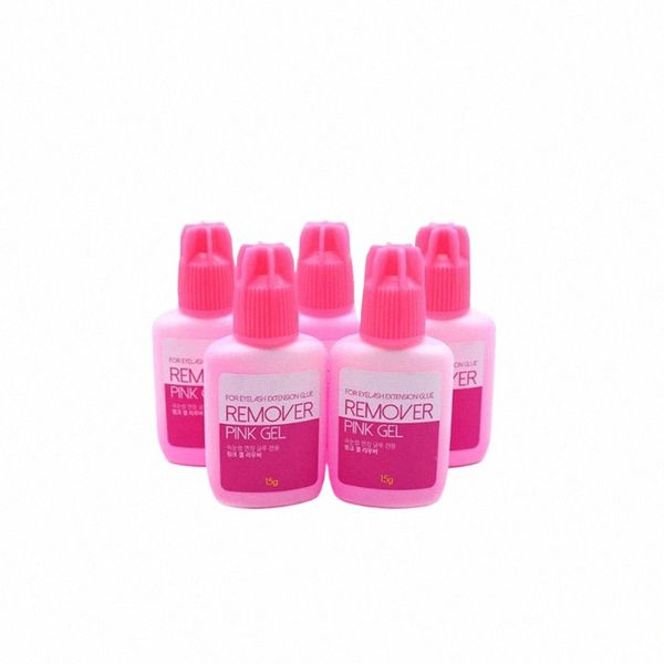 5 bouteilles Corée Rose Gel Remover Pour Eyel et Sourcils Extensis Colle 15g Pas Irritati Faux Les Rapide Remover Effacer Outils S9cV #