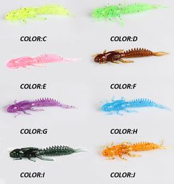 5 cm 0,8 g 15pcs / sac Larva Lures mous artificielles de pêche artificielle en silicone basse broche