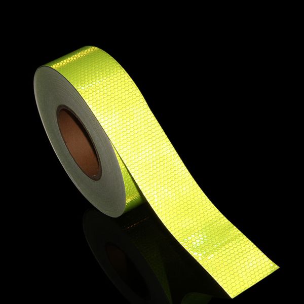 5 cm*10m PVC PVC Cetas reflectador de vinilo Película reflectante Películas adhesivas con rojo Amarillo verde naranja verde naranja