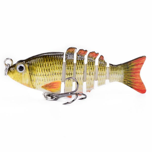 5cm 2.5g señuelo de pesca cebo duro articulado múltiple mar río uso colorido cebo articulado realista wobblers 6 segmentos señuelo señuelo crankbait duro pez plástico para hombre LO016 E23