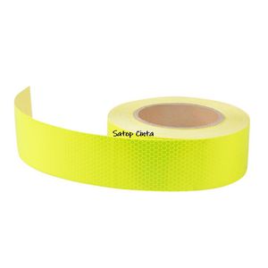 5cm * 25m Body Body Reflective Safety Stickers Reflective Safety Warning Conspicuity Tapes Film Stickers Strip Bicycle Accessoires