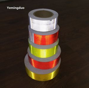 5cm * 45m reflètent la mise en garde Signal de trafic blanc / rouge / jaune / orange PVC auto-adhésive reflétante avertissement de sécurité