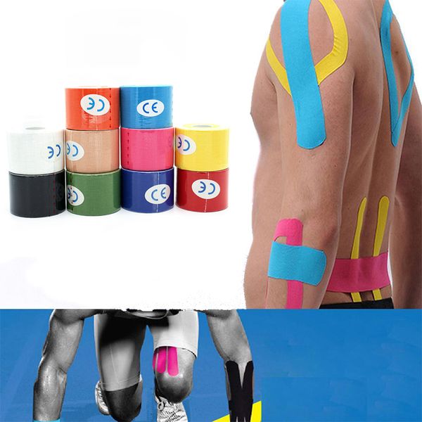 Genouillères coudières de sécurité sportive 5 cm coton premiers soins adhésif élastique sport Physio Cure blessure Bandage musculaire bande de kinésiologie