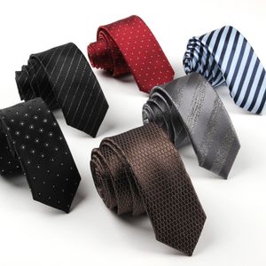 Cravates de marié 5cm design mode haute qualité soie polyester affaires hommes personnalité étroite slim cravates accessoires