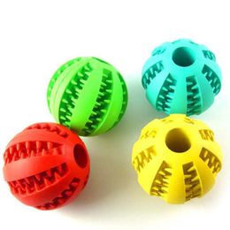 5 cm Huisdier Hoge Kwaliteit Hond Kat Puppy Chew Speelgoed Bal Chew Toys Tand Cleaning Balls Food Dog Toy Rubber Balls QW7847