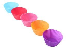 5 cm Siliconen Cupcake Liner Cake Chocolade Cake Muffin Liners Pudding Jelly Bakken Cup Schimmel Muffin Liners Pudding